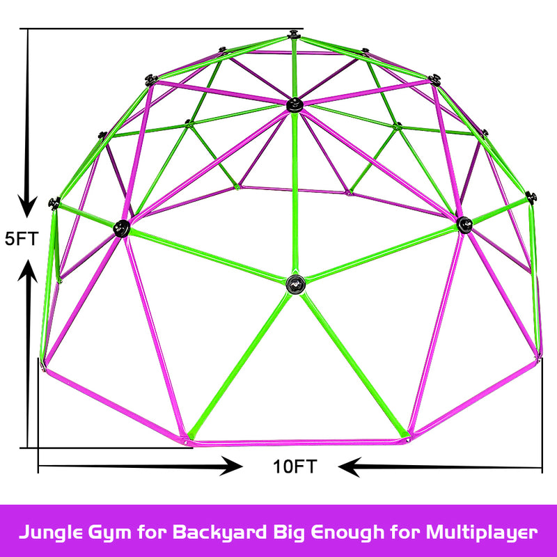 JumpTastic Outdoor Geometric Climbing Dome 10' x 5' 800lbs Weight Capacity