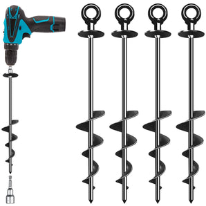 Jumptastic Heavy-Duty Trampoline Anchors – Ground Anchors for Camping Tent, Canopies, Carports, Canopy, Sheds and Swing Sets