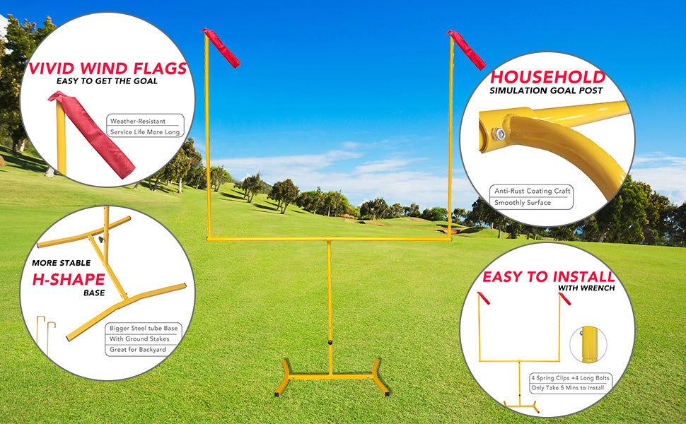 Tabletop Goal Posts Jumptastic Football Goal Posts | Adjustable & Portable Soccer Goal ...