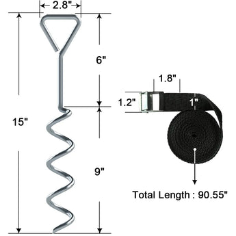 Jumptastic Universal Trampoline Anchor Kit