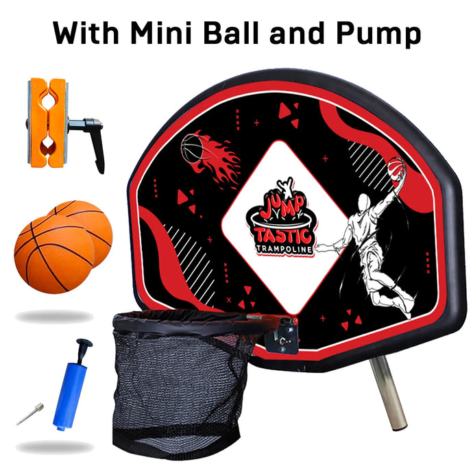 JumpTastic Trampoline Basketball Set