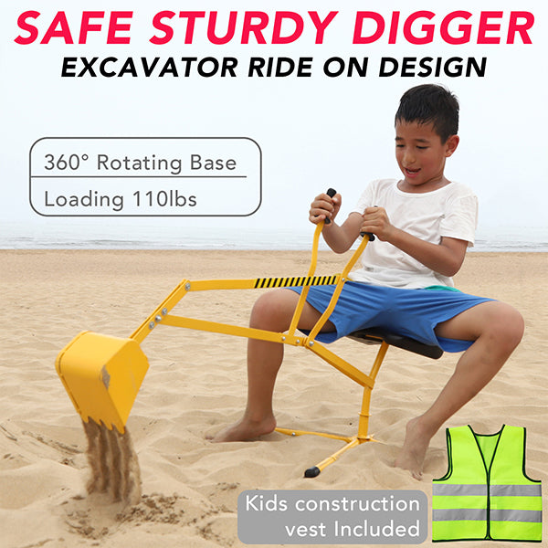 JumpTastic Sand Digger Sandbox Digger Toy 360 Rotating Base Sturdy S