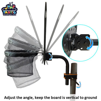 adjustable angle dunking hoop
