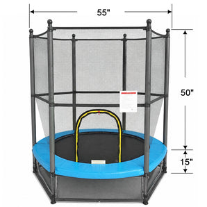JumpTastic Trampoline for Kids, 55’’ Mini Trampoline suitable for outdoor exercise or indoor game