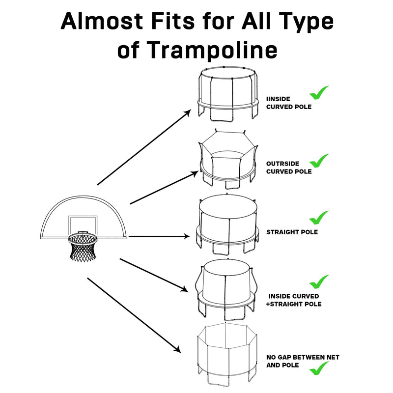 JumpTastic Trampoline Basketball Set