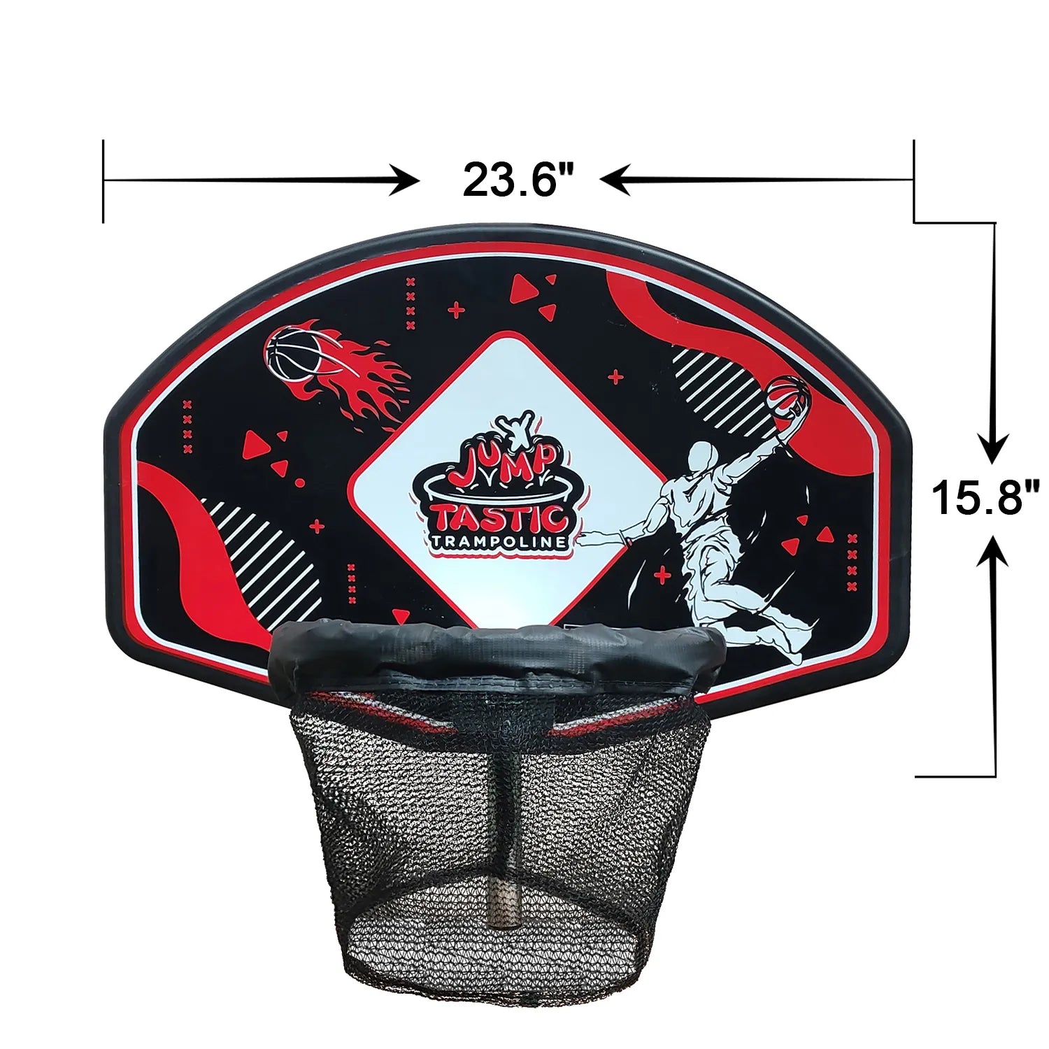 JumpTastic Trampoline Basketball Set