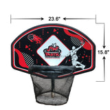 JumpTastic Trampoline Basketball Set