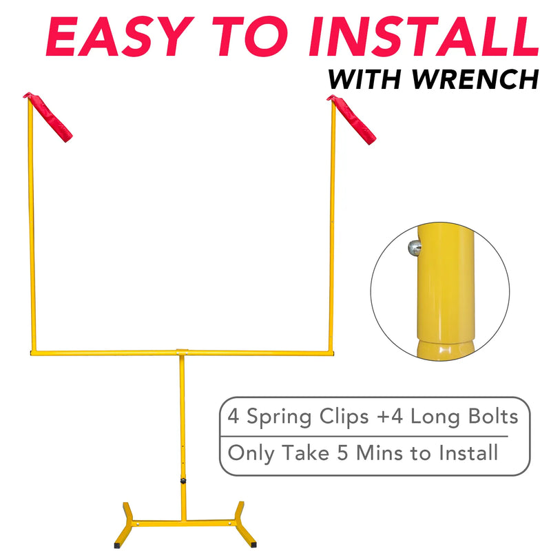 JumpTastic Adjustable Football Goal Post Set 