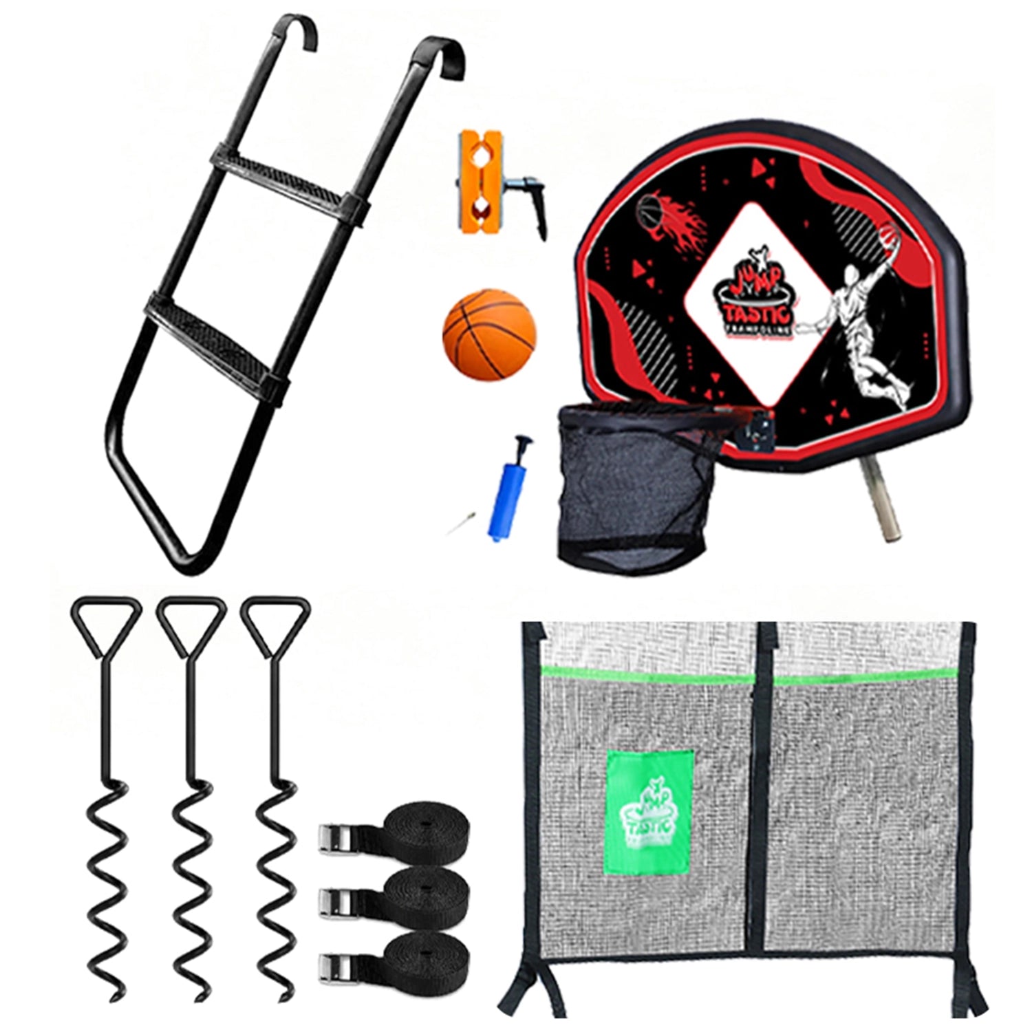 Jumptastic Round Trampoline with Basketball Hoop