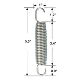 JumpTastic Trampoline 5.5Inch High Tension Trampoline Replacement Springs