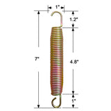 JumpTastic Trampoline 7Inch High Tension Trampoline Replacement Springs/Set of 8 