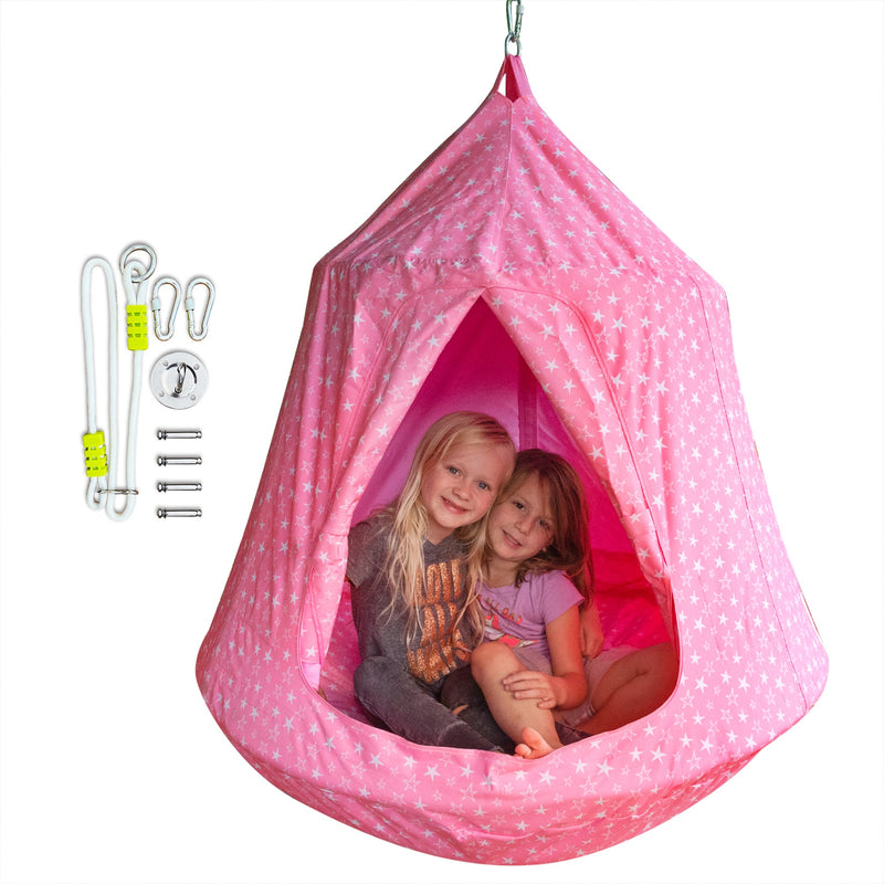 JumpTastic Hanging Tree Tent for Kids, Swing Tree Tent Hammock for Toddlers Baby Used Indoor Outdoor